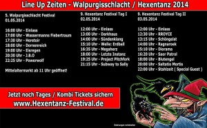 lineup hexentanz